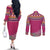Greenland National Day Couples Matching Off The Shoulder Long Sleeve Dress and Long Sleeve Button Shirt Inuit Kalaallisuut style