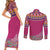Greenland National Day Couples Matching Short Sleeve Bodycon Dress and Long Sleeve Button Shirt Inuit Kalaallisuut style