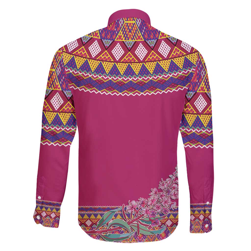 Greenland National Day Family Matching Long Sleeve Bodycon Dress and Hawaiian Shirt Inuit Kalaallisuut style