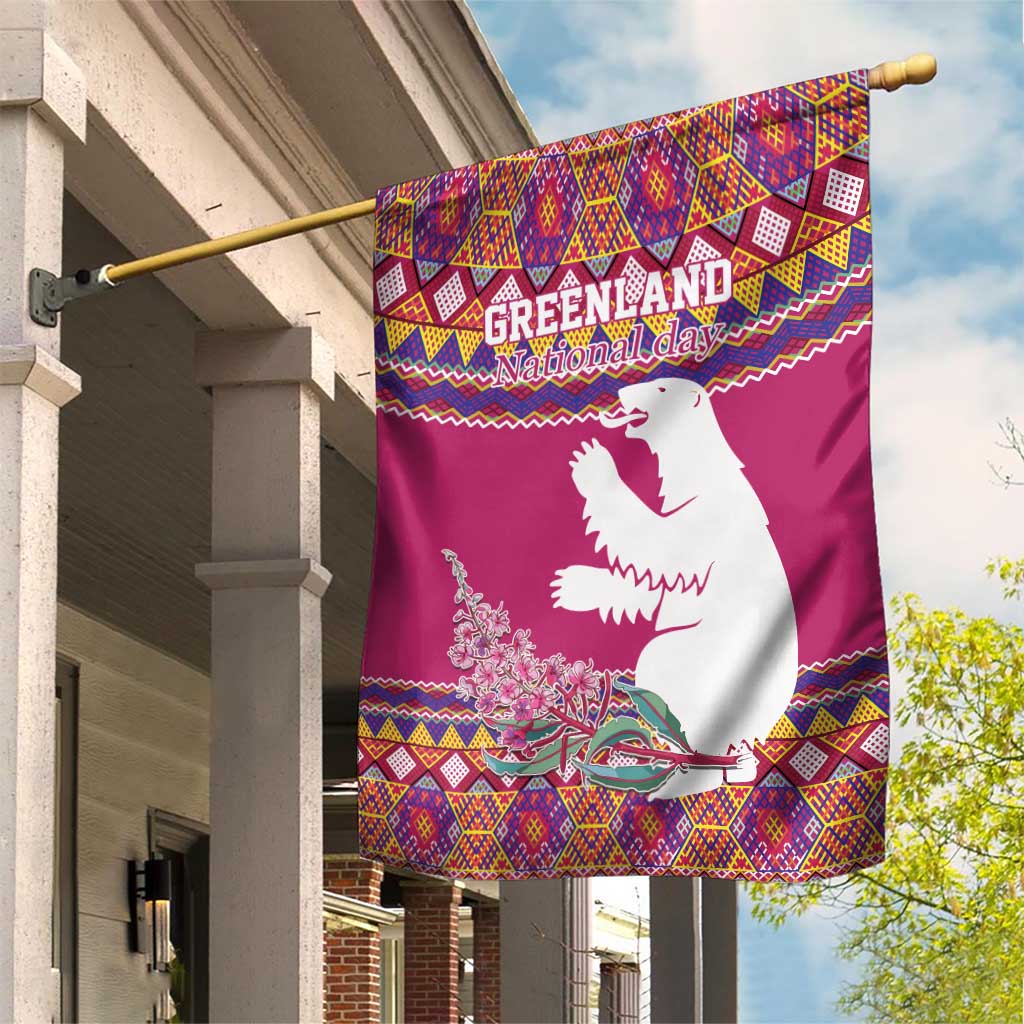 Greenland National Day Garden Flag Inuit Kalaallisuut style