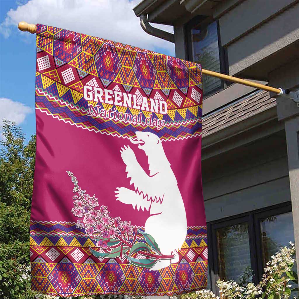 Greenland National Day Garden Flag Inuit Kalaallisuut style