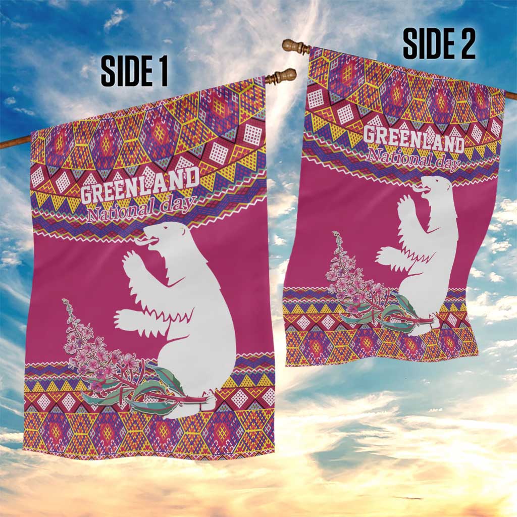 Greenland National Day Garden Flag Inuit Kalaallisuut style