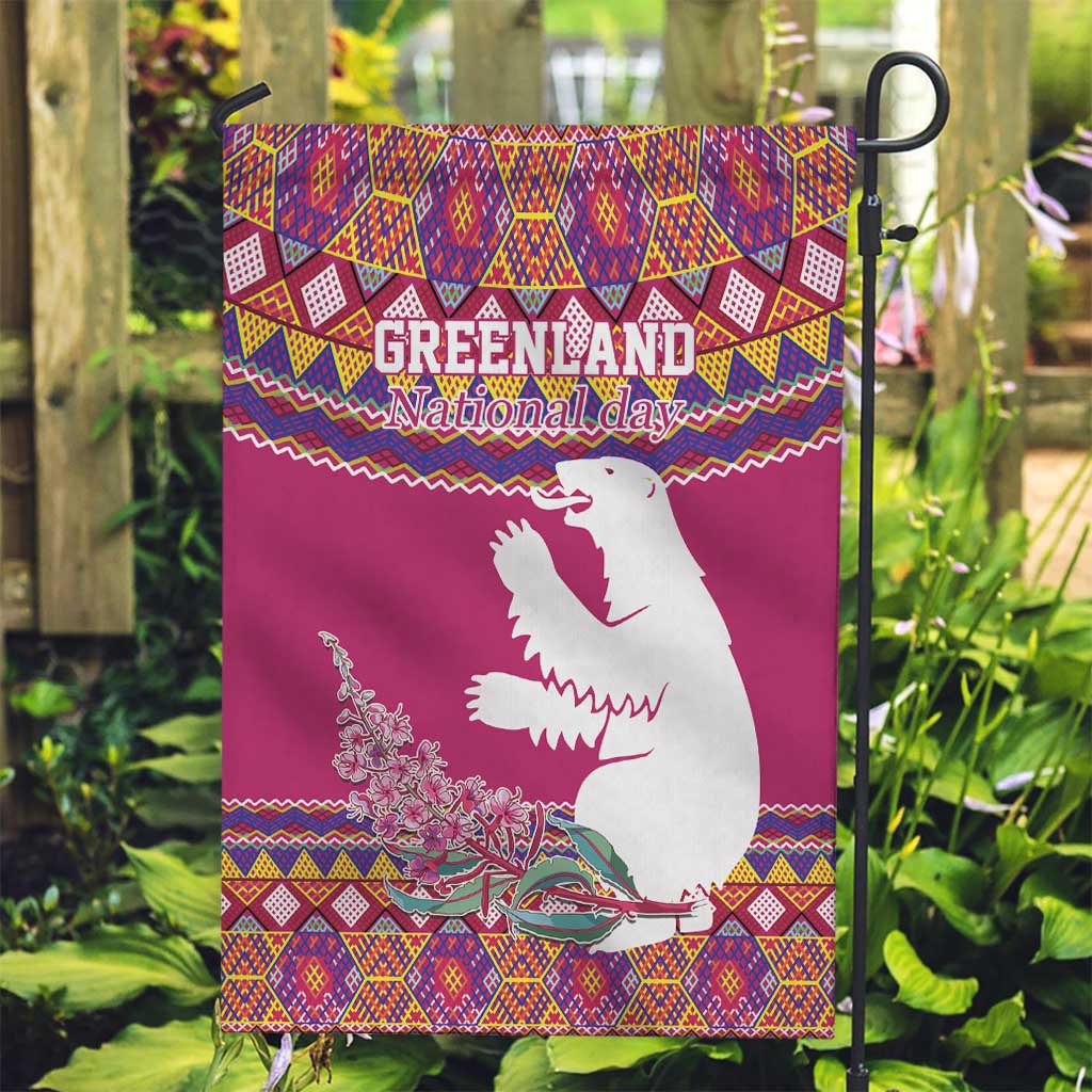 Greenland National Day Garden Flag Inuit Kalaallisuut style