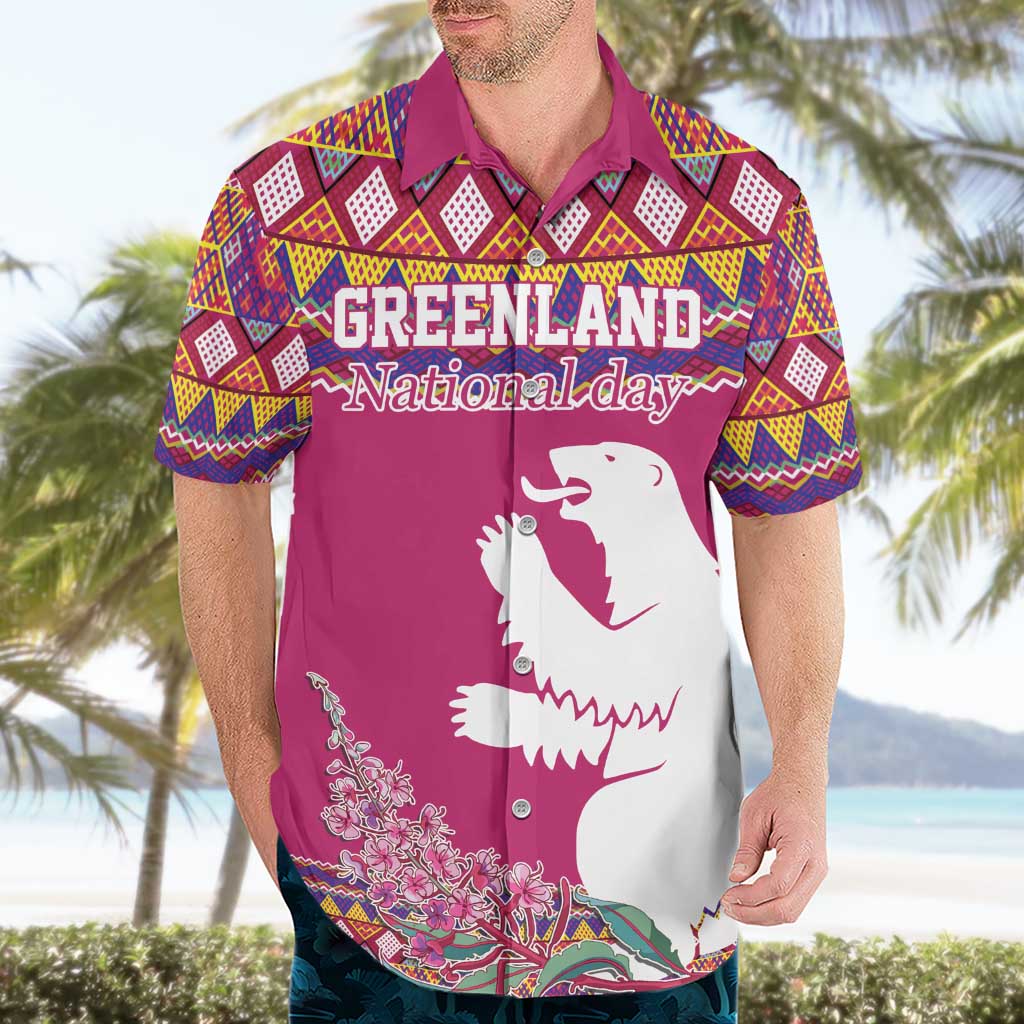 Greenland National Day Hawaiian Shirt Inuit Kalaallisuut style