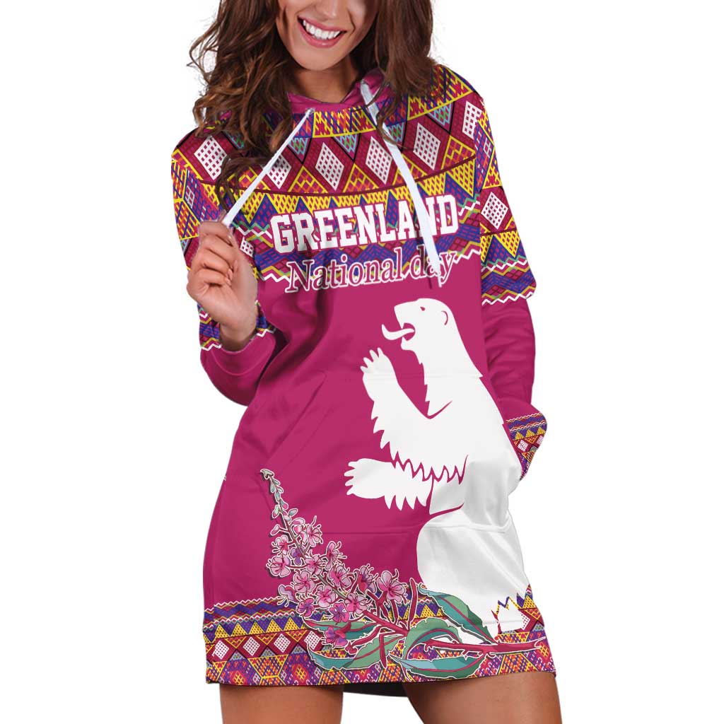 Greenland National Day Hoodie Dress Inuit Kalaallisuut style
