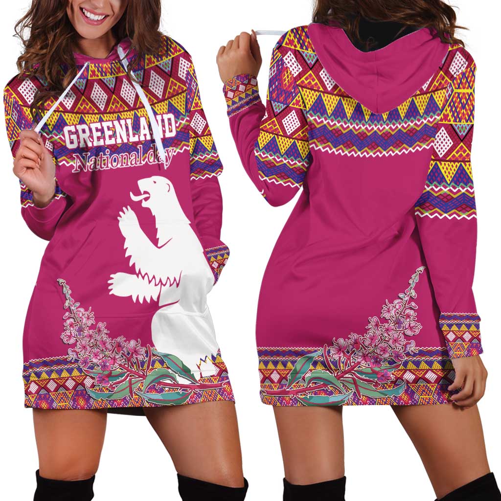 Greenland National Day Hoodie Dress Inuit Kalaallisuut style