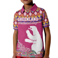 Greenland National Day Kid Polo Shirt Inuit Kalaallisuut style