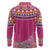 Greenland National Day Long Sleeve Polo Shirt Inuit Kalaallisuut style