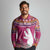 Greenland National Day Long Sleeve Polo Shirt Inuit Kalaallisuut style
