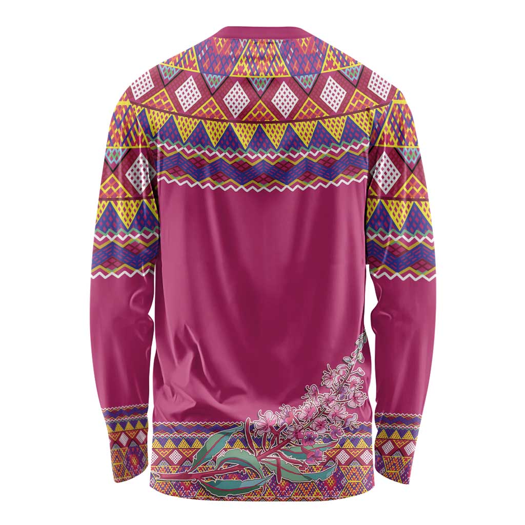 Greenland National Day Long Sleeve Shirt Inuit Kalaallisuut style