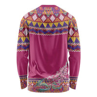 Greenland National Day Long Sleeve Shirt Inuit Kalaallisuut style