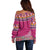 Greenland National Day Off Shoulder Sweater Inuit Kalaallisuut style