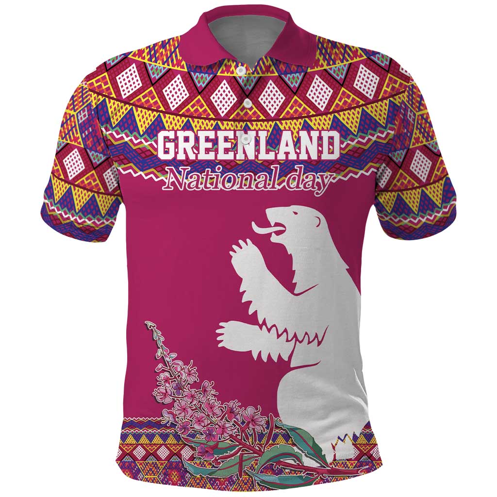 Greenland National Day Polo Shirt Inuit Kalaallisuut style