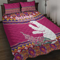 Greenland National Day Quilt Bed Set Inuit Kalaallisuut style