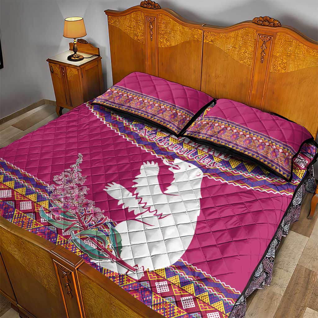 Greenland National Day Quilt Bed Set Inuit Kalaallisuut style