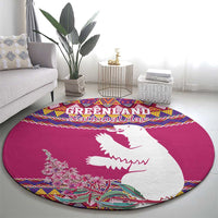 Greenland National Day Round Carpet Inuit Kalaallisuut style