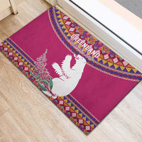 Greenland National Day Rubber Doormat Inuit Kalaallisuut style