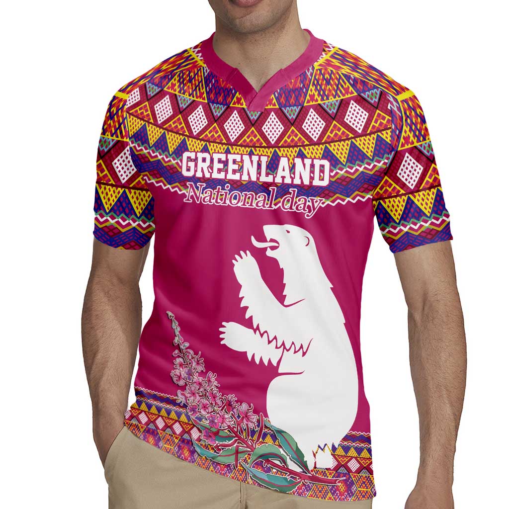 Greenland National Day Rugby Jersey Inuit Kalaallisuut style