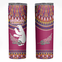 Greenland National Day Skinny Tumbler Inuit Kalaallisuut style