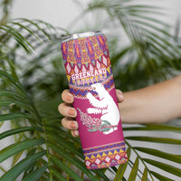 Greenland National Day Skinny Tumbler Inuit Kalaallisuut style