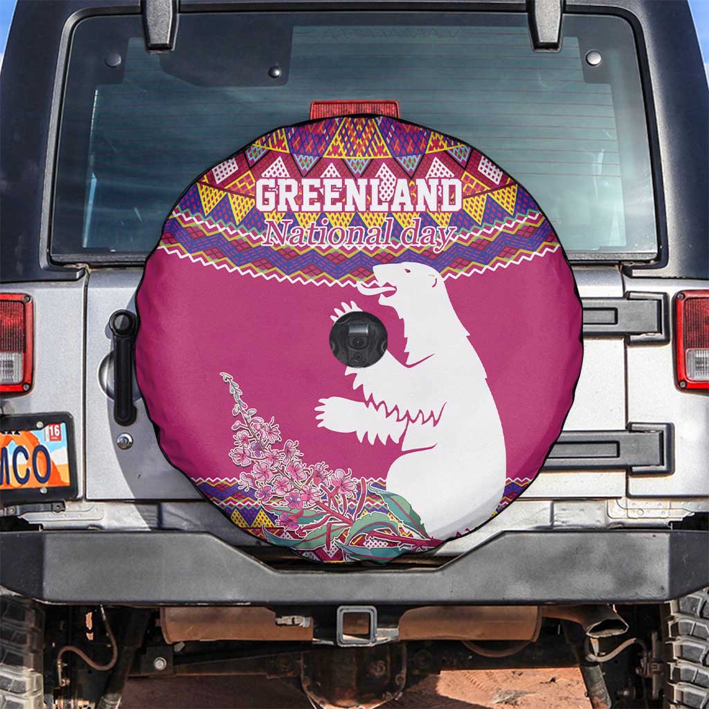 Greenland National Day Spare Tire Cover Inuit Kalaallisuut style