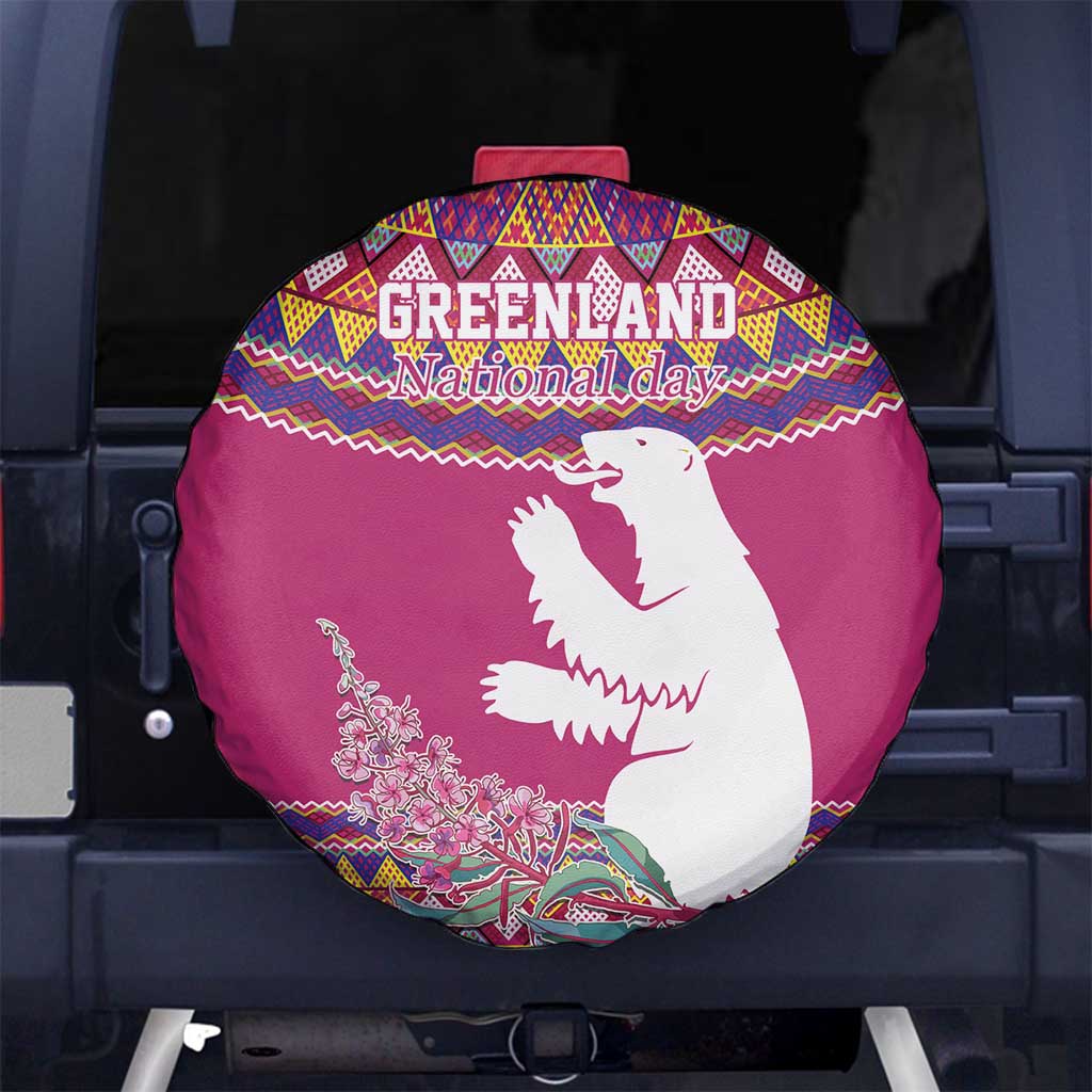 Greenland National Day Spare Tire Cover Inuit Kalaallisuut style