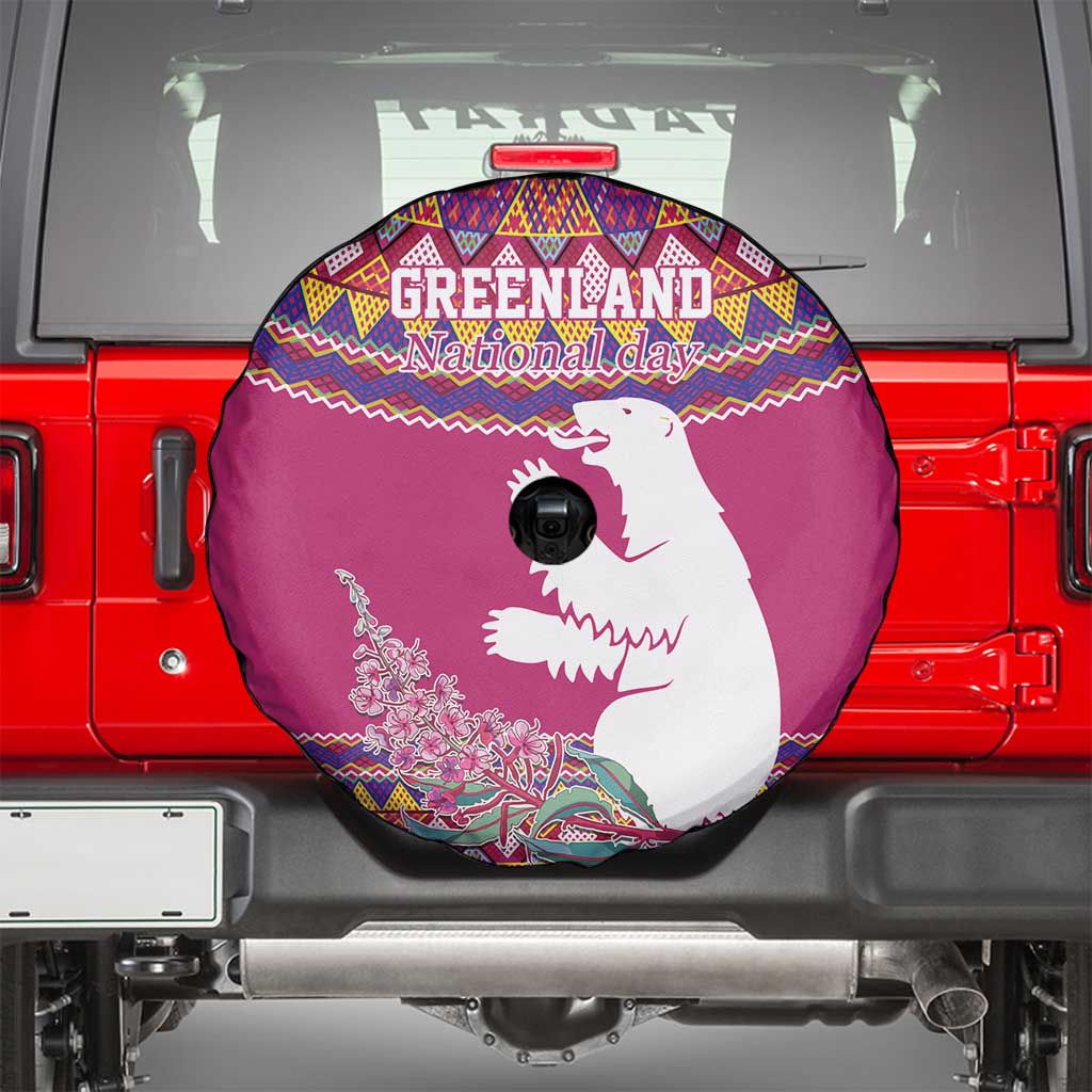 Greenland National Day Spare Tire Cover Inuit Kalaallisuut style