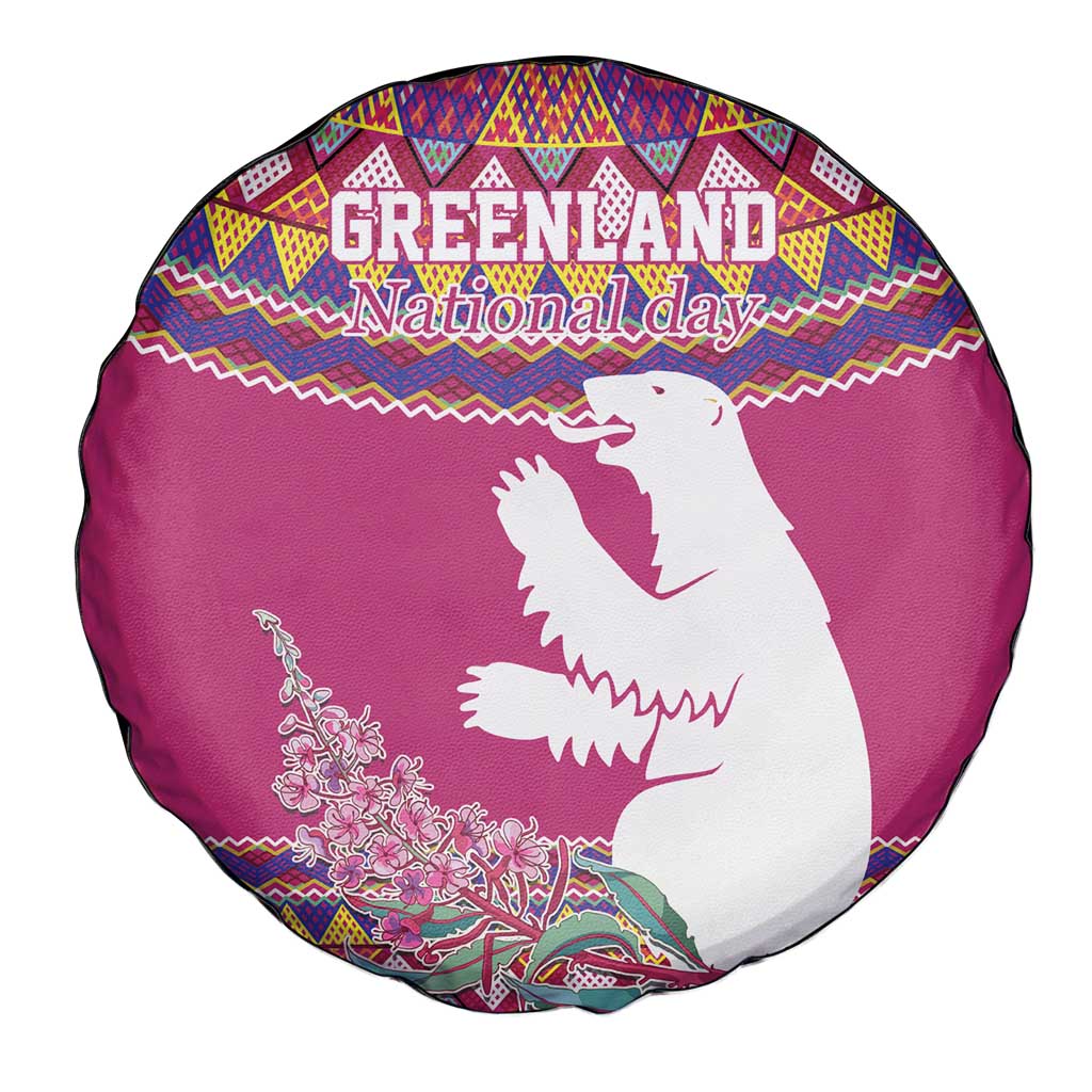 Greenland National Day Spare Tire Cover Inuit Kalaallisuut style