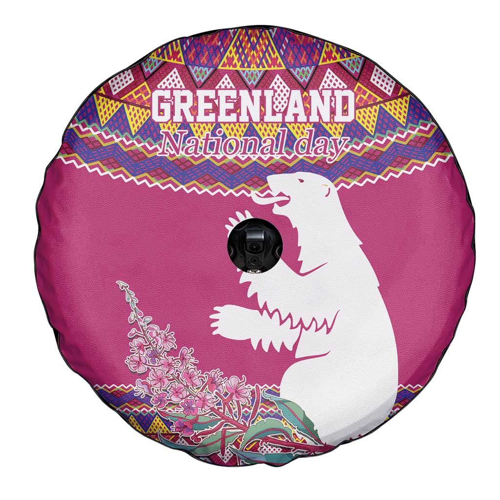 Greenland National Day Spare Tire Cover Inuit Kalaallisuut style