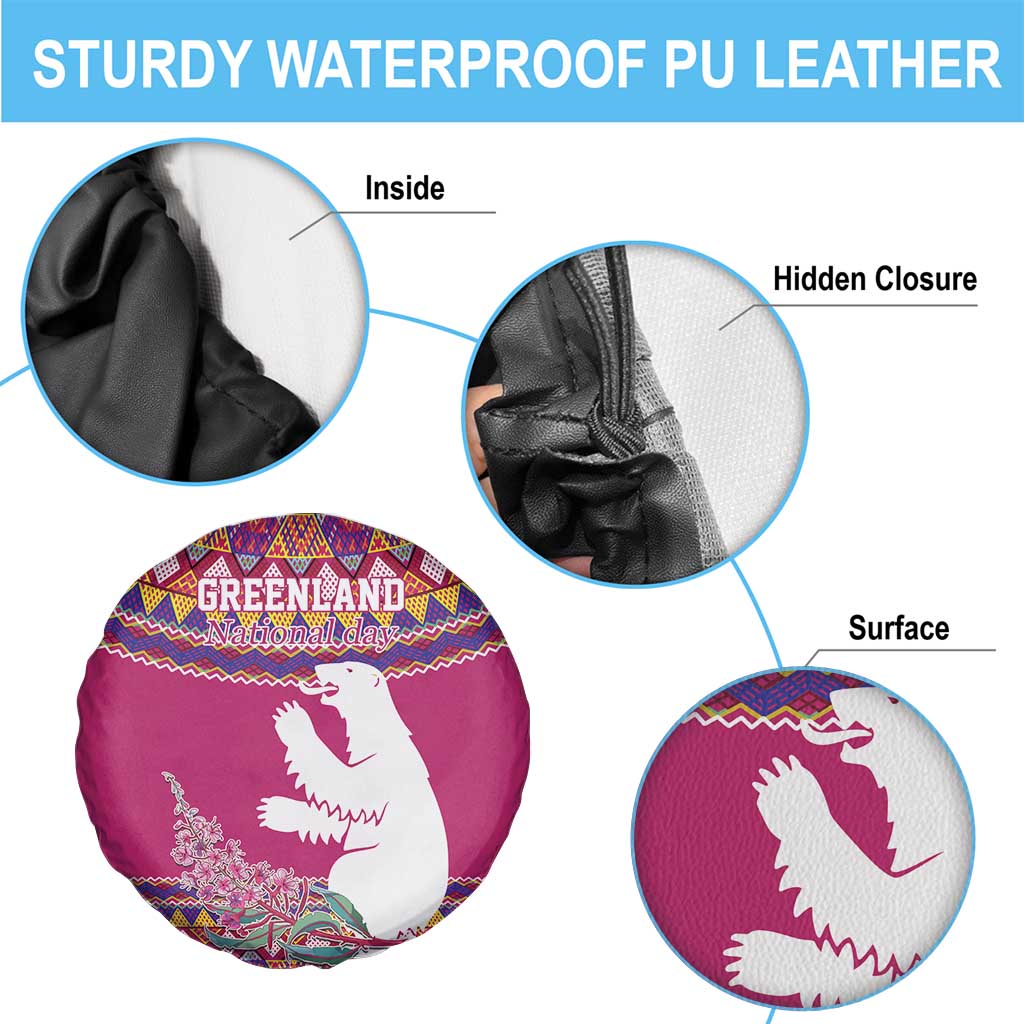 Greenland National Day Spare Tire Cover Inuit Kalaallisuut style