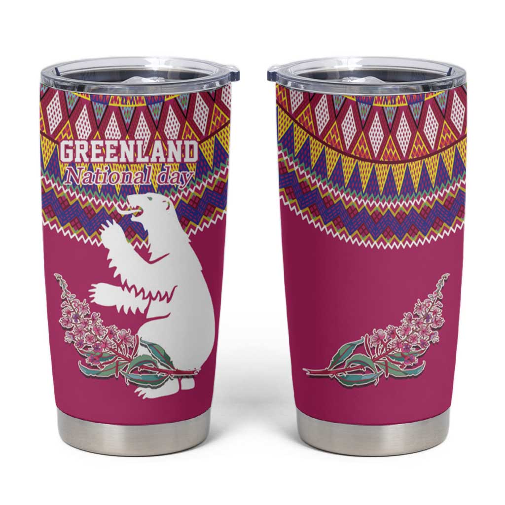Greenland National Day Tumbler Cup Inuit Kalaallisuut style