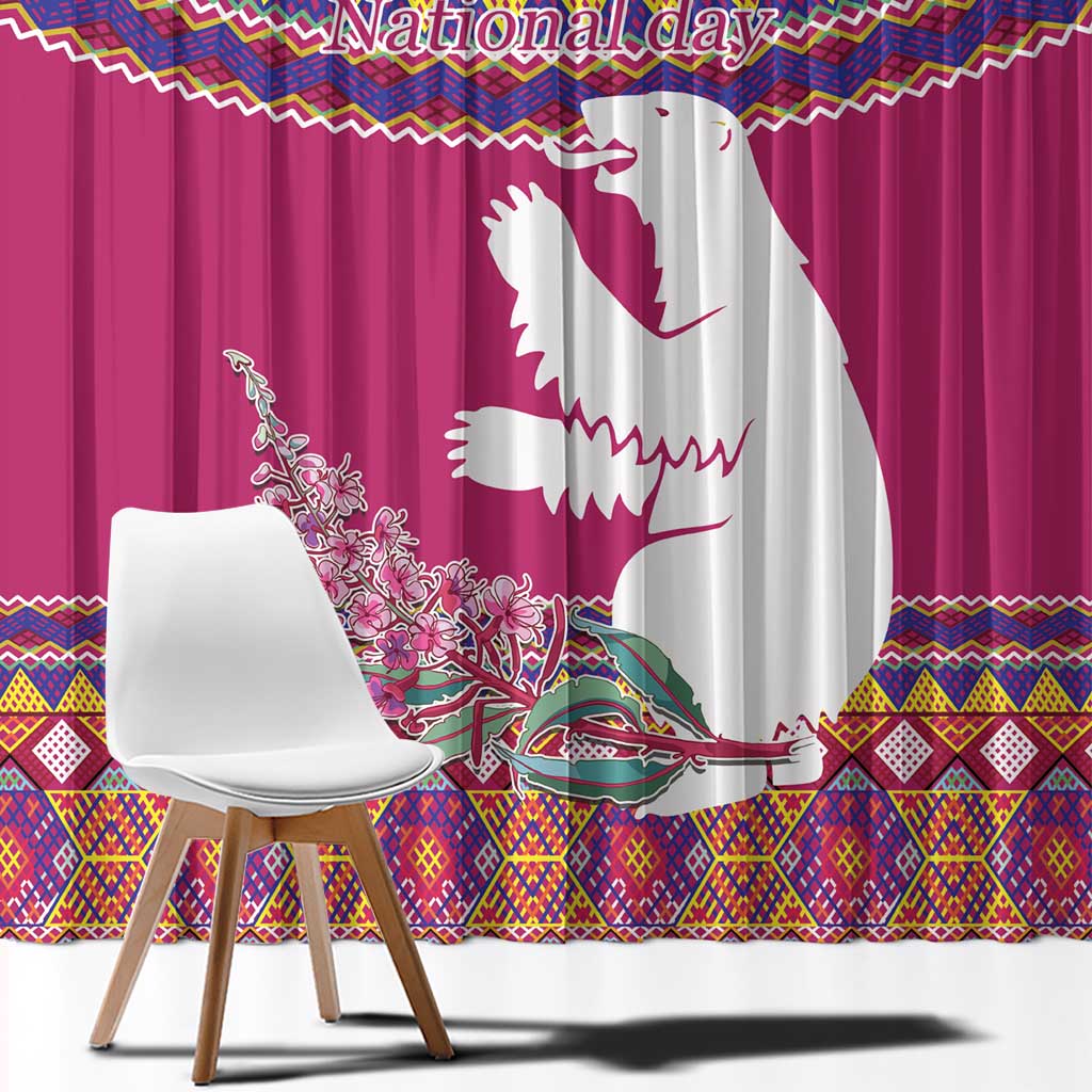 Greenland National Day Window Curtain Inuit Kalaallisuut style