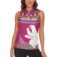 Greenland National Day Women Sleeveless Polo Shirt Inuit Kalaallisuut style