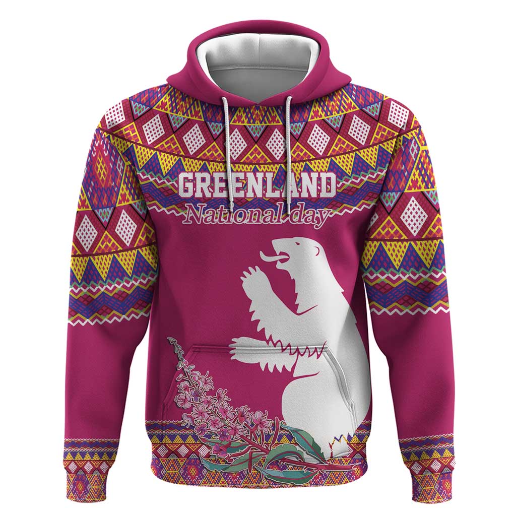 Greenland National Day Zip Hoodie Inuit Kalaallisuut style