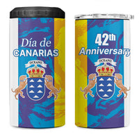 Canary Islands Dia de Canarias 4 in 1 Can Cooler Tumbler 42th Anniversary