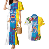 Canary Islands Dia de Canarias Couples Matching Mermaid Dress and Hawaiian Shirt 42th Anniversary