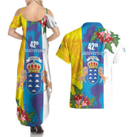 Canary Islands Dia de Canarias Couples Matching Summer Maxi Dress and Hawaiian Shirt 42th Anniversary