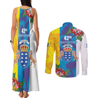 Canary Islands Dia de Canarias Couples Matching Tank Maxi Dress and Long Sleeve Button Shirt 42th Anniversary