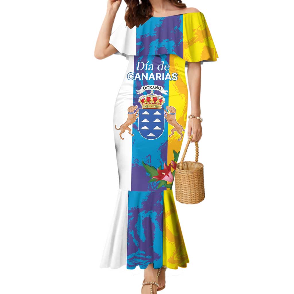 Canary Islands Dia de Canarias Family Matching Mermaid Dress and Hawaiian Shirt 42th Anniversary