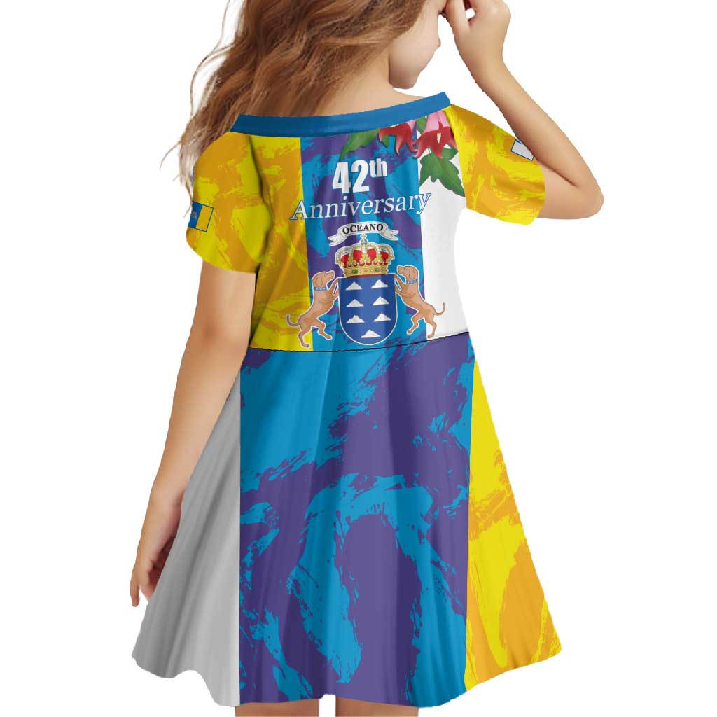 Canary Islands Dia de Canarias Family Matching Off Shoulder Maxi Dress and Hawaiian Shirt 42th Anniversary