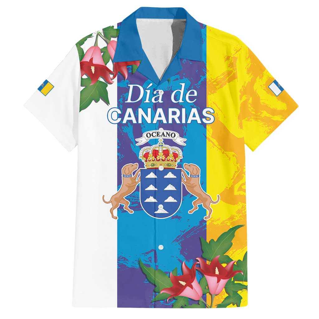 Canary Islands Dia de Canarias Family Matching Off Shoulder Short Dress and Hawaiian Shirt 42th Anniversary