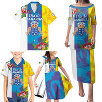 Canary Islands Dia de Canarias Family Matching Puletasi and Hawaiian Shirt 42th Anniversary