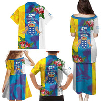 Canary Islands Dia de Canarias Family Matching Puletasi and Hawaiian Shirt 42th Anniversary