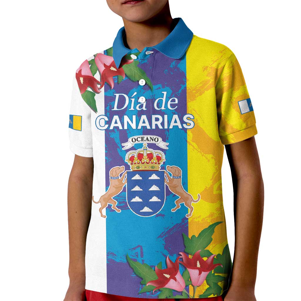 Canary Islands Dia de Canarias Kid Polo Shirt 42th Anniversary