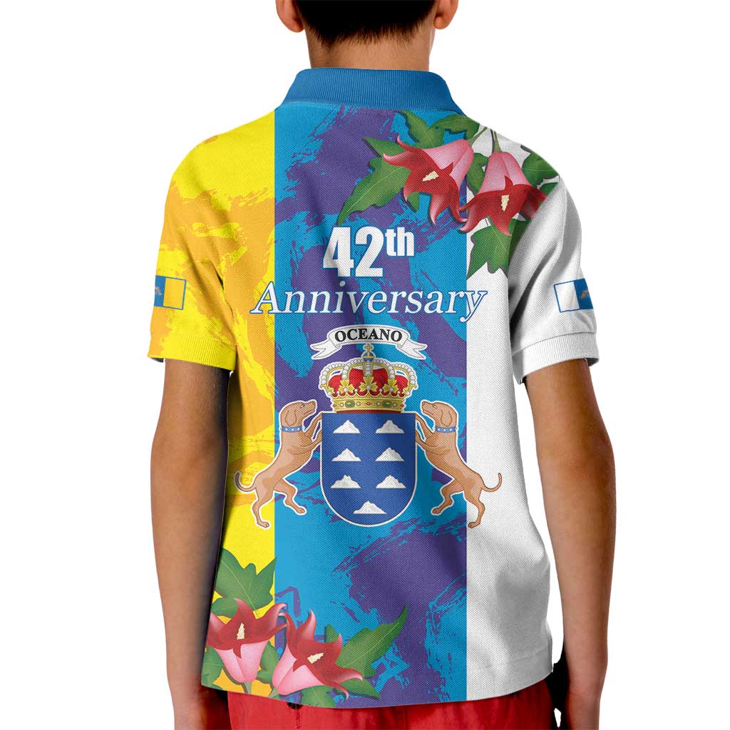 Canary Islands Dia de Canarias Kid Polo Shirt 42th Anniversary