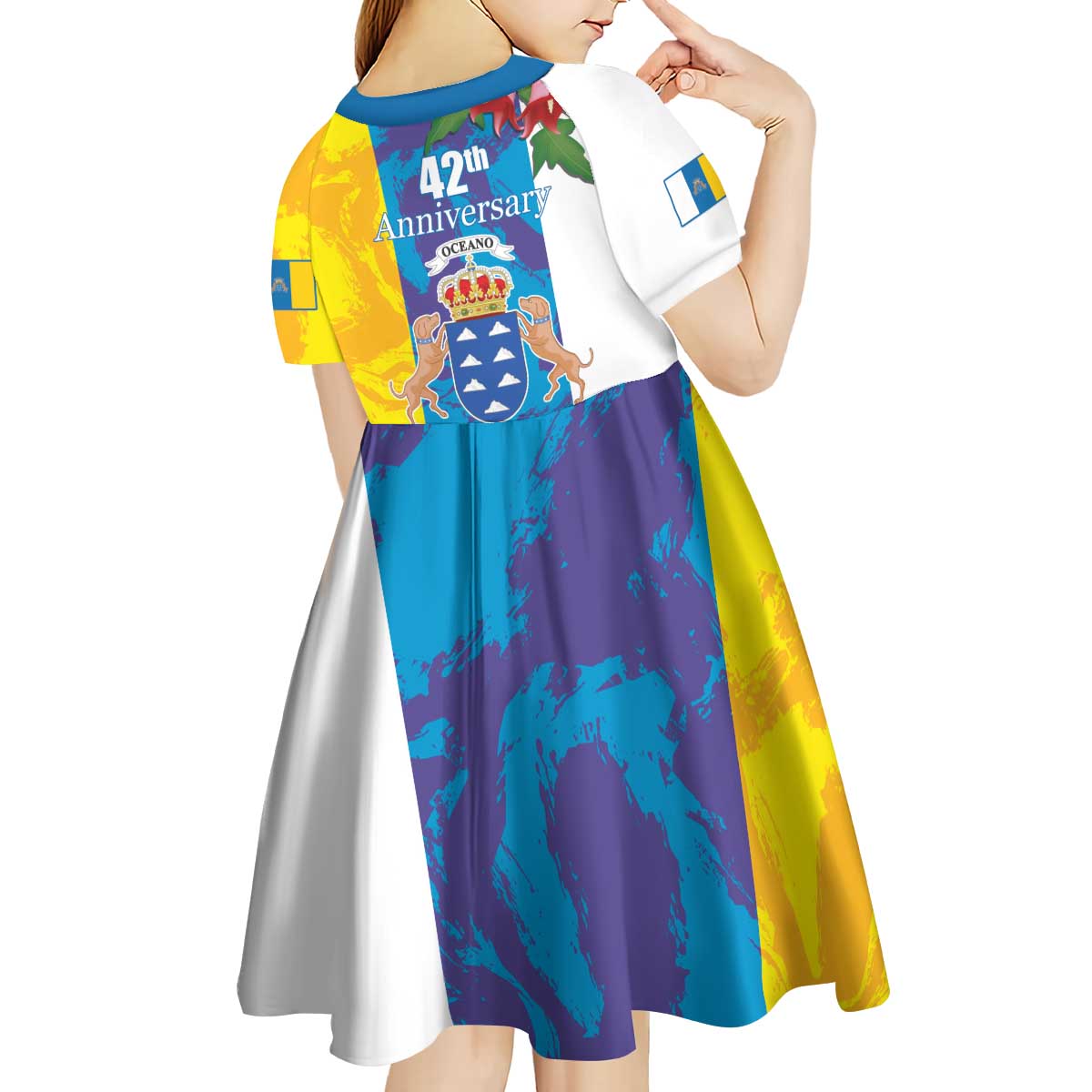 Canary Islands Dia de Canarias Kid Short Sleeve Dress 42th Anniversary