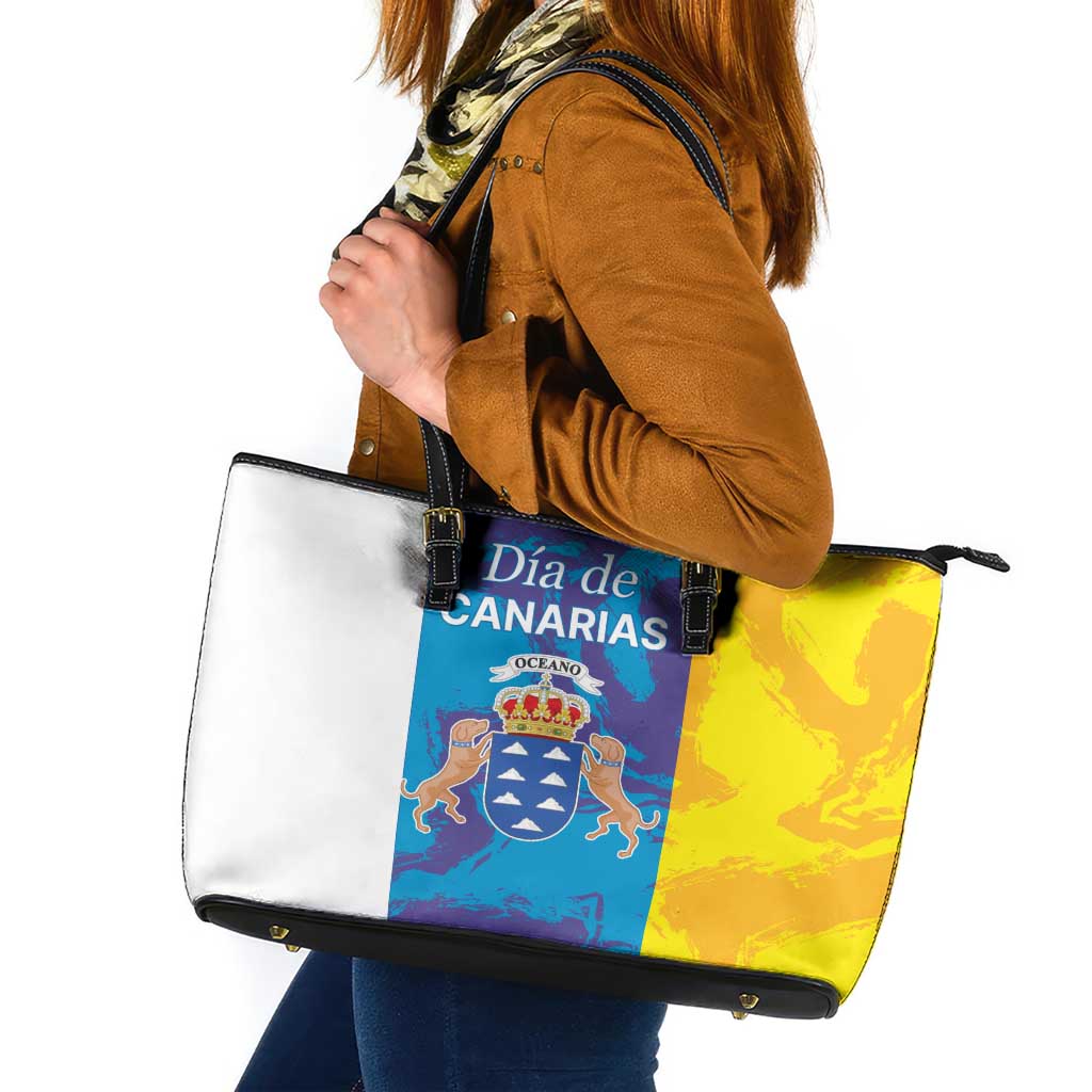 Canary Islands Dia de Canarias Leather Tote Bag 42th Anniversary