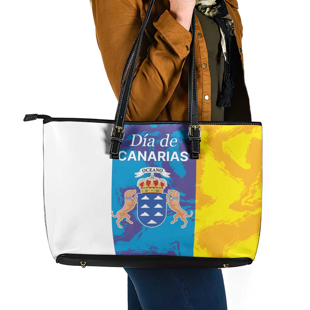 Canary Islands Dia de Canarias Leather Tote Bag 42th Anniversary