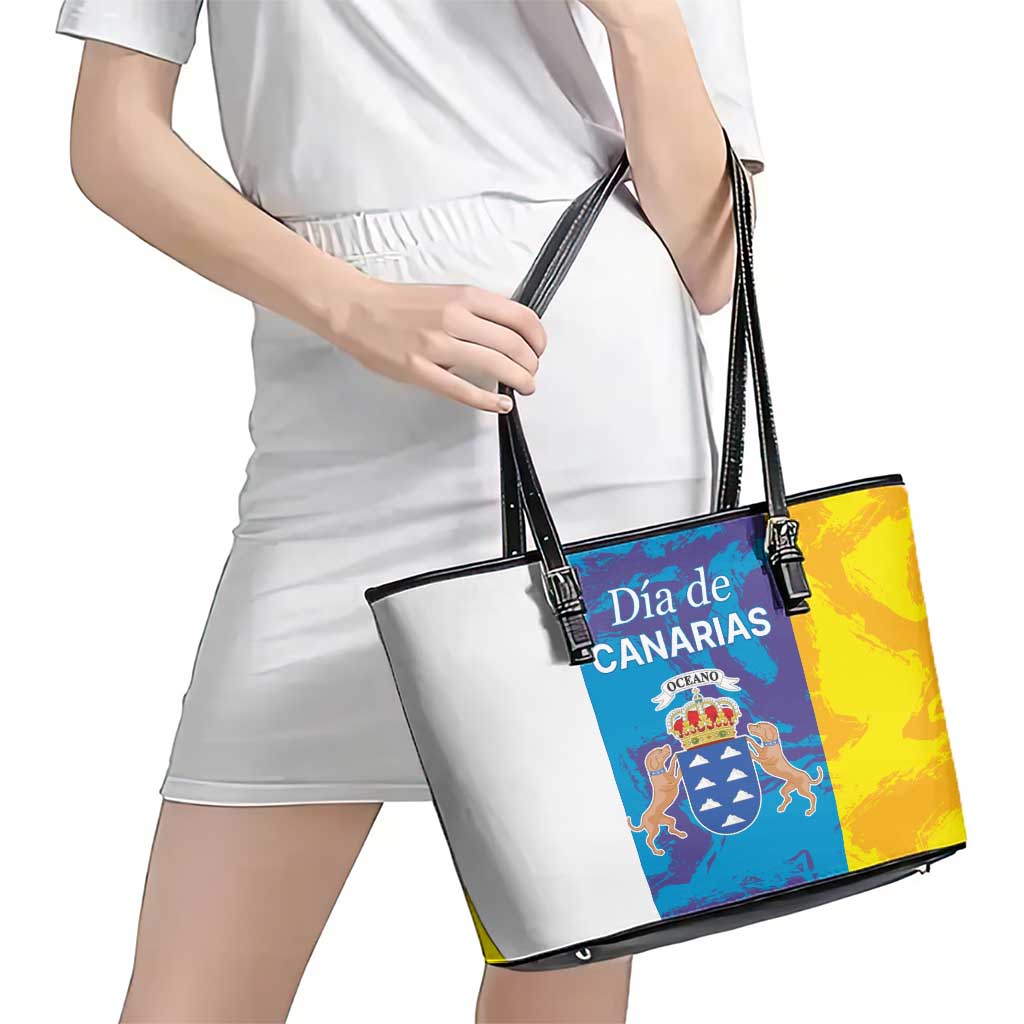 Canary Islands Dia de Canarias Leather Tote Bag 42th Anniversary