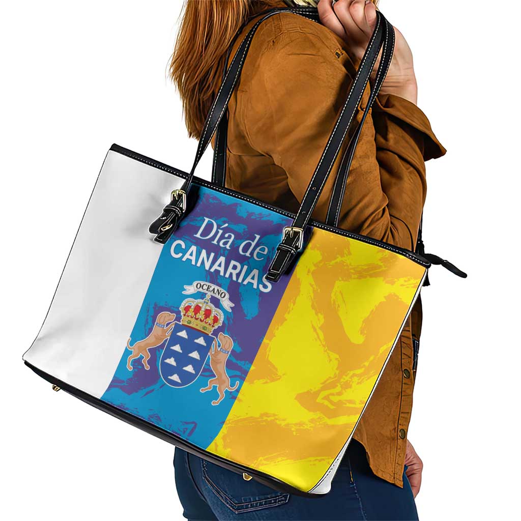 Canary Islands Dia de Canarias Leather Tote Bag 42th Anniversary